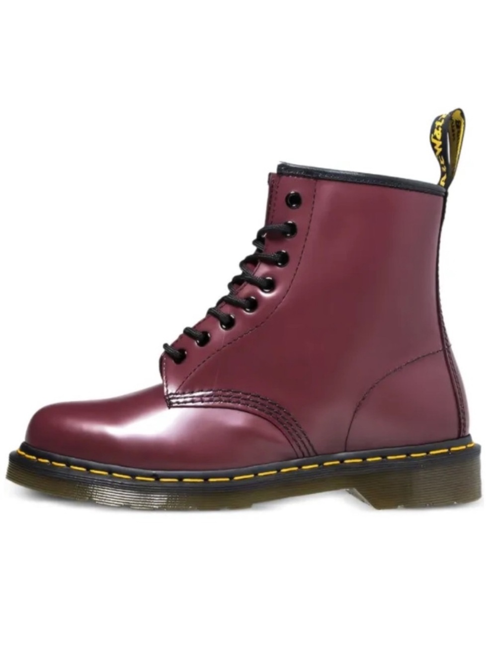 Dr. Martens 1460 Smooth Leather Lace-Up Boots in Burgundy - Picture 3 of 17